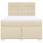 Preview: Boxspringbett mit Matratze Creme 140x190 cm Stoff