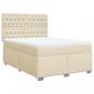 Preview: Boxspringbett mit Matratze Creme 140x190 cm Stoff