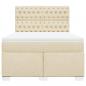 Preview: Boxspringbett mit Matratze Creme 140x190 cm Stoff