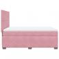 Preview: Boxspringbett mit Matratze Rosa 140x190 cm Samt