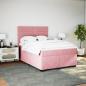 Preview: Boxspringbett mit Matratze Rosa 140x190 cm Samt