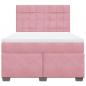 Preview: Boxspringbett mit Matratze Rosa 140x190 cm Samt