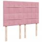 Preview: Boxspringbett mit Matratze Rosa 140x190 cm Samt