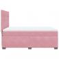 Preview: Boxspringbett mit Matratze Rosa 140x190 cm Samt