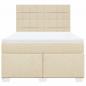 Preview: Boxspringbett mit Matratze Creme 140x190 cm Stoff