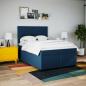 Preview: Boxspringbett mit Matratze Blau 140x190 cm Stoff