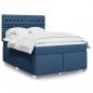 Preview: ARDEBO.de - Boxspringbett mit Matratze Blau 140x190 cm Stoff