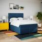 Preview: Boxspringbett mit Matratze Blau 140x190 cm Stoff