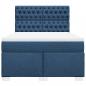 Preview: Boxspringbett mit Matratze Blau 140x190 cm Stoff