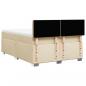 Preview: Boxspringbett mit Matratze Creme 140x190 cm Stoff