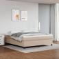 Preview: ARDEBO.de - Boxspringbett Matratze Cappuccino-Braun 180x200 cm Kunstleder