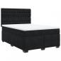 Preview: Boxspringbett mit Matratze Schwarz 140x190 cm Samt