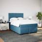 Preview: Boxspringbett mit Matratze Blau 140x190 cm Samt