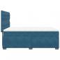 Preview: Boxspringbett mit Matratze Blau 140x190 cm Samt