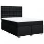 Preview: Boxspringbett mit Matratze Schwarz 140x190 cm Stoff