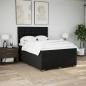 Preview: Boxspringbett mit Matratze Schwarz 140x190 cm Stoff