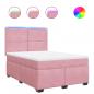 Preview: Boxspringbett mit Matratze Rosa 140x190 cm Samt