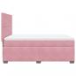 Preview: Boxspringbett mit Matratze Rosa 140x190 cm Samt