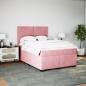 Preview: Boxspringbett mit Matratze Rosa 140x190 cm Samt