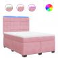 Preview: Boxspringbett mit Matratze Rosa 140x190 cm Samt