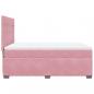 Preview: Boxspringbett mit Matratze Rosa 140x190 cm Samt