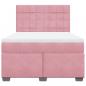 Preview: Boxspringbett mit Matratze Rosa 140x190 cm Samt