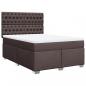 Preview: Boxspringbett mit Matratze Dunkelbraun 140x190 cm Stoff