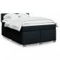 Preview: ARDEBO.de - Boxspringbett mit Matratze Schwarz 140x190 cm Stoff