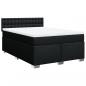 Preview: Boxspringbett mit Matratze Schwarz 140x190 cm Stoff