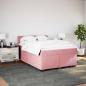 Preview: Boxspringbett mit Matratze Rosa 140x190 cm Samt