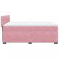 Preview: Boxspringbett mit Matratze Rosa 140x190 cm Samt