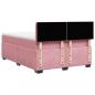 Preview: Boxspringbett mit Matratze Rosa 140x190 cm Samt