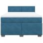 Preview: Boxspringbett mit Matratze Dunkelblau 140x190 cm Samt