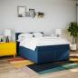 Preview: Boxspringbett mit Matratze Blau 140x190 cm Stoff