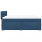 Preview: Boxspringbett mit Matratze Blau 140x190 cm Stoff