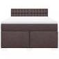 Preview: Boxspringbett mit Matratze Dunkelbraun 140x190 cm Stoff