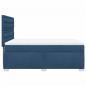 Preview: Boxspringbett mit Matratze Blau 140x190 cm Stoff