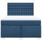 Preview: Boxspringbett mit Matratze Blau 140x190 cm Stoff