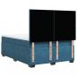 Preview: Boxspringbett mit Matratze Blau 140x190 cm Samt