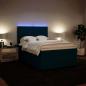 Preview: Boxspringbett mit Matratze Blau 140x190 cm Samt