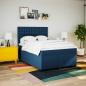 Preview: Boxspringbett mit Matratze Blau 140x190 cm Stoff