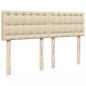 Preview: Boxspringbett mit Matratze Creme 140x190 cm Stoff