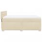 Preview: Boxspringbett mit Matratze Creme 140x190 cm Stoff