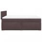 Preview: Boxspringbett mit Matratze Dunkelbraun 140x190 cm Stoff