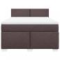 Preview: Boxspringbett mit Matratze Dunkelbraun 140x190 cm Stoff