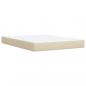 Preview: Boxspringbett mit Matratze Creme 140x190 cm Stoff