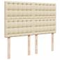 Preview: Boxspringbett mit Matratze Creme 140x190 cm Stoff