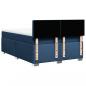 Preview: Boxspringbett mit Matratze Blau 140x190 cm Stoff