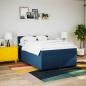 Preview: Boxspringbett mit Matratze Blau 140x190 cm Stoff