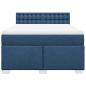 Preview: Boxspringbett mit Matratze Blau 140x190 cm Stoff